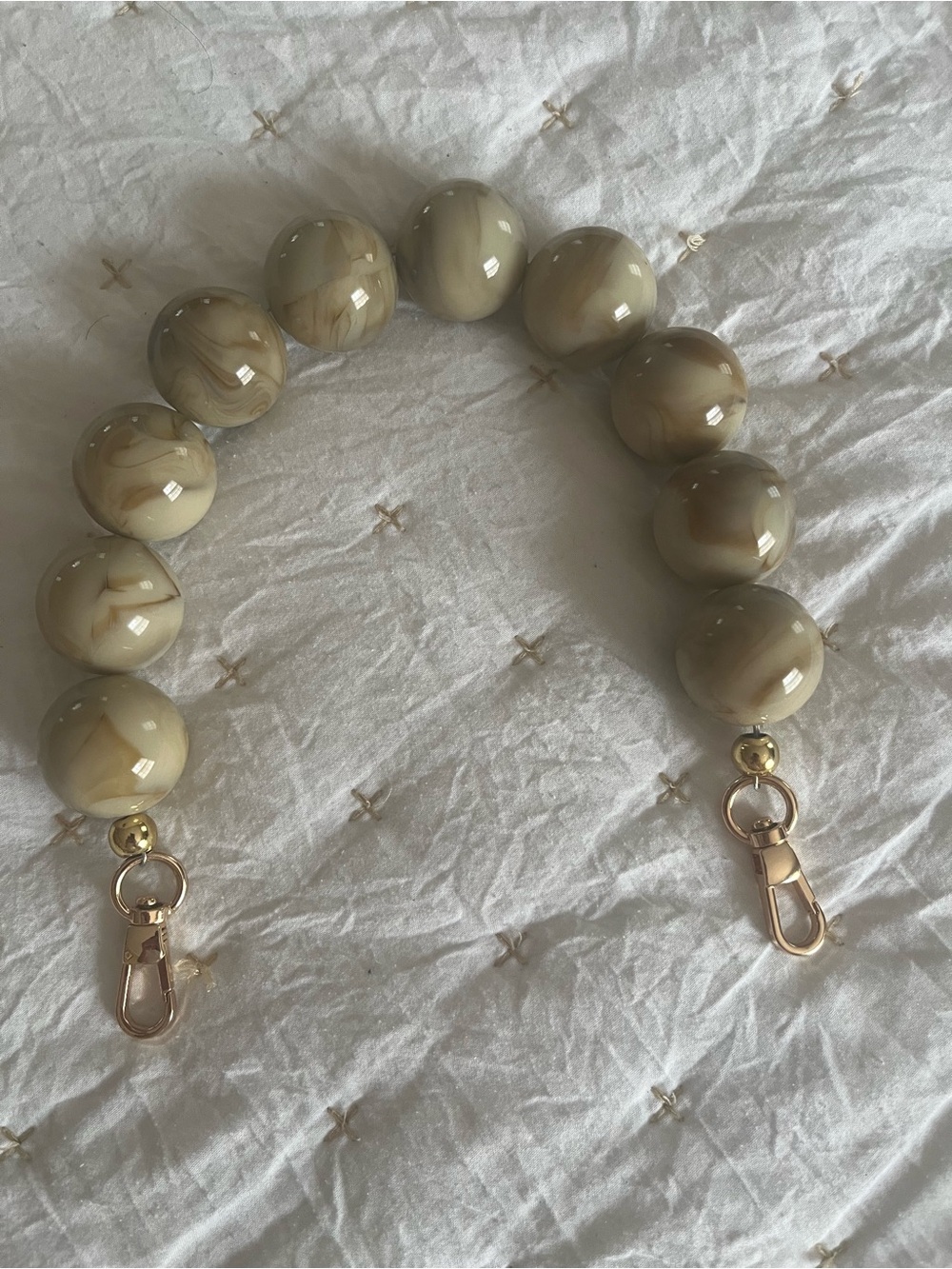 Large bead handbag strap
